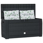 Caja almacenaje de jardín polipropileno antracita 119x48x60 cm