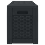 Caja almacenaje de jardín polipropileno antracita 119x48x60 cm