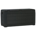 Caja almacenaje de jardín polipropileno antracita 119x48x60 cm