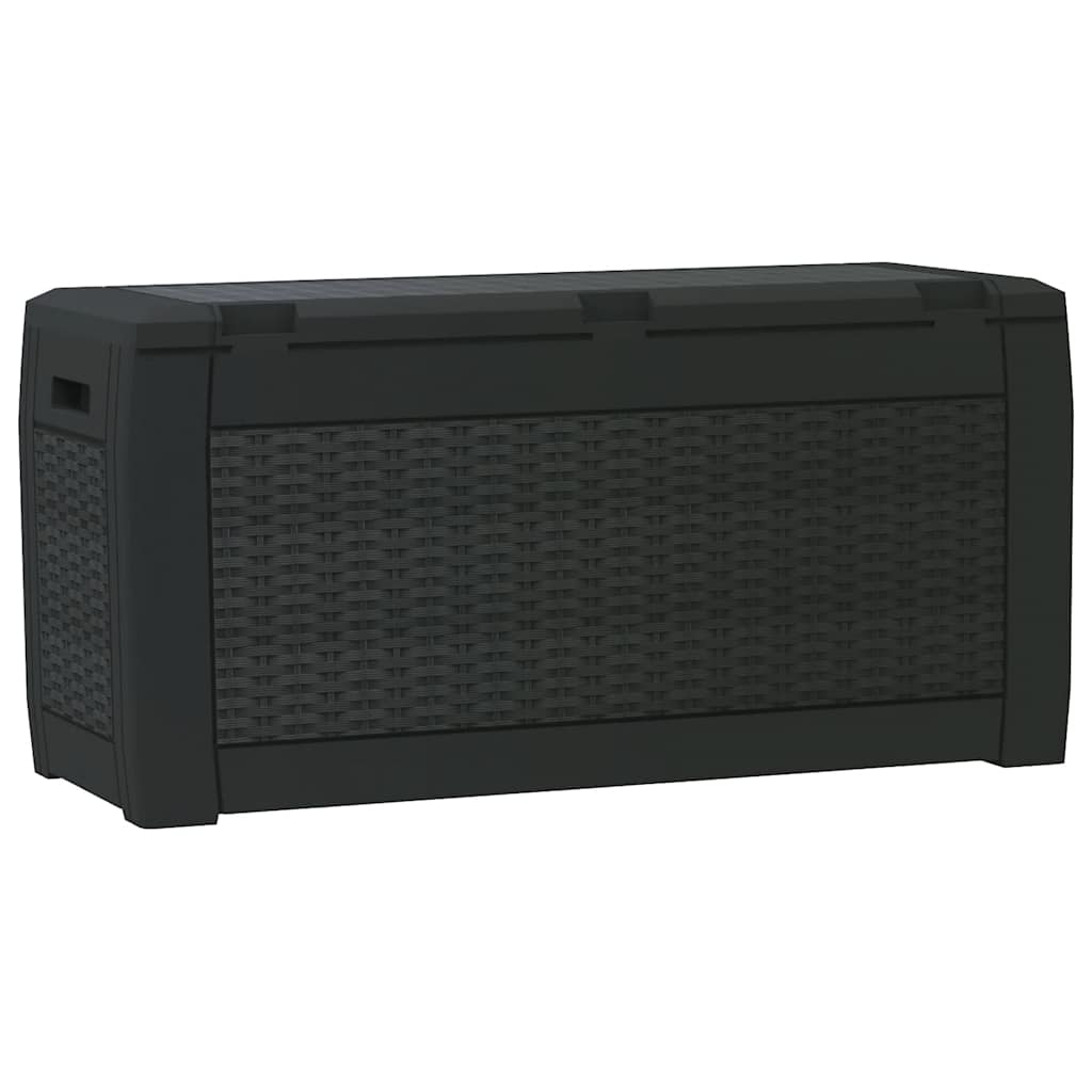 Caja almacenaje de jardín polipropileno antracita 119x48x60 cm