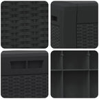 Caja almacenaje de jardín polipropileno antracita 119x48x60 cm
