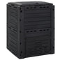 Black garden composter 280 L polypropylene