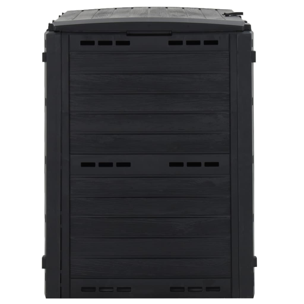 Compostador de jardín negro 280 L polipropileno
