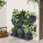 Conjunto de plantas para jardim vertical 12 unid. polipropileno antracite