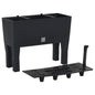 Canteiro de jardim PP vime cinzento-antracite 60x25x46 cm