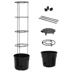 Macetero para tomates polipropileno gris antracita Ø39x150 cm