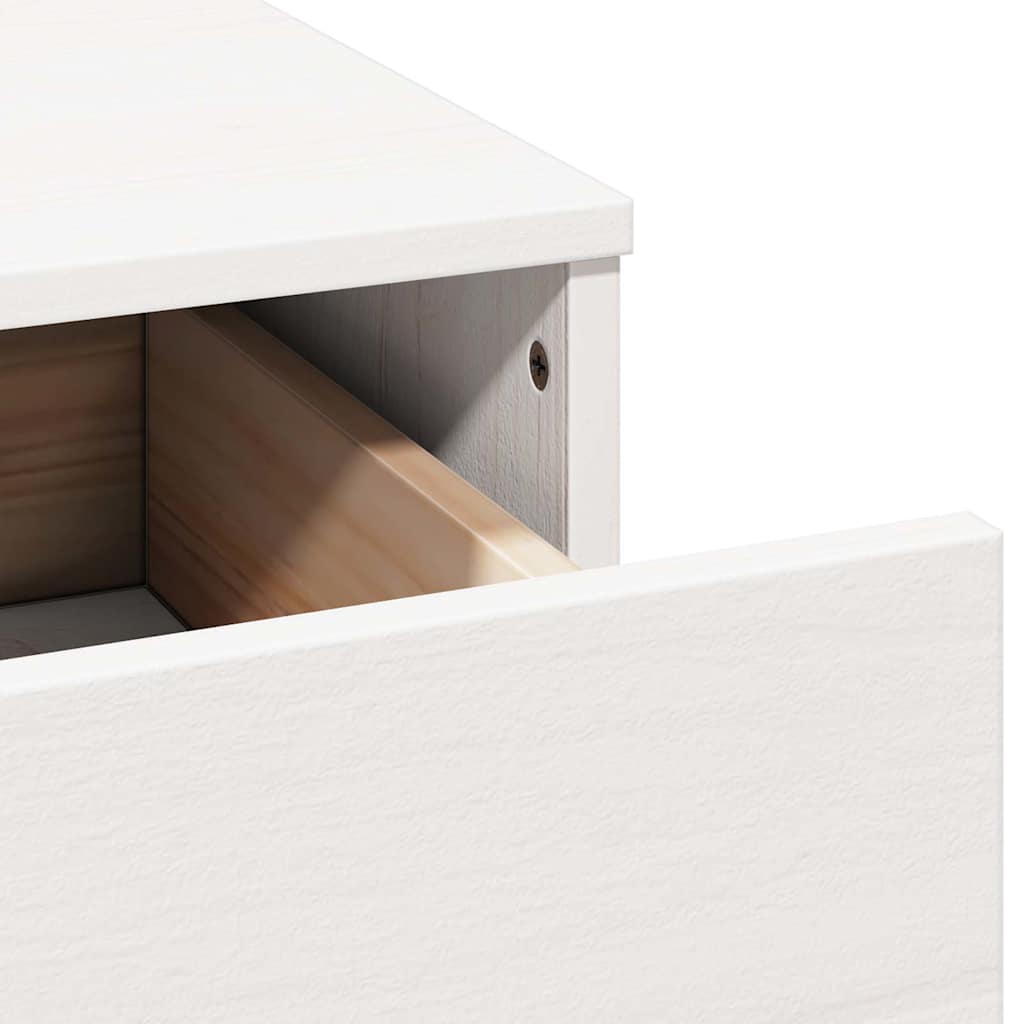 Juego de tocador con LED madera maciza de pino blanco