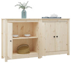 Aparador 2 uds de madera maciza de pino 70x35x80 cm