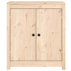 Aparador 2 uds de madera maciza de pino 70x35x80 cm