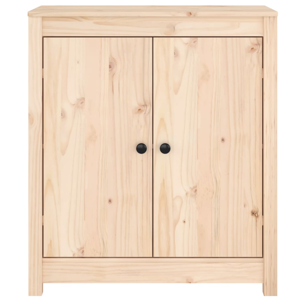 Aparador 2 uds de madera maciza de pino 70x35x80 cm