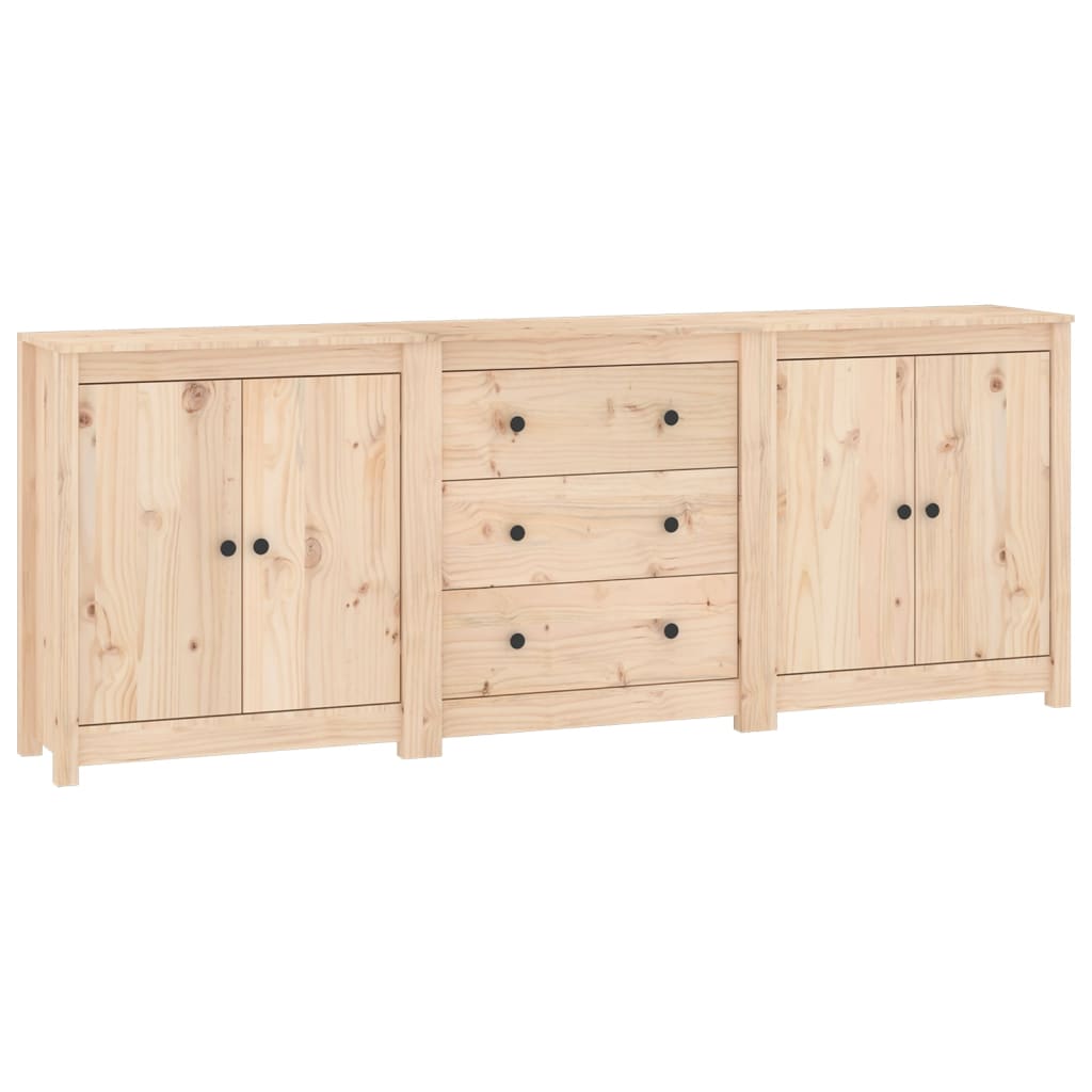 Aparador de madera maciza de pino 210x35x80 cm