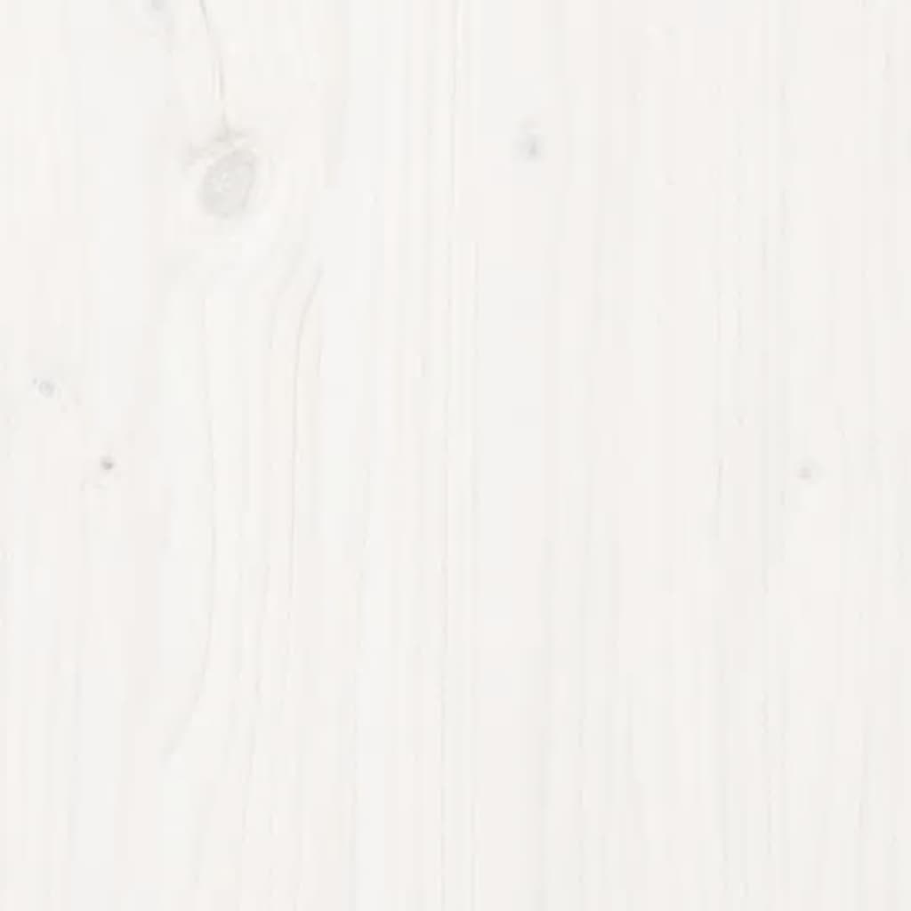 Aparador de madera maciza de pino blanco 140x35x80 cm