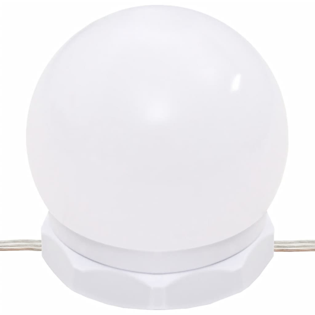 Juego de tocador con LED madera contrachapada roble marrón