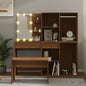 Vanity set with LED oak brown plywood