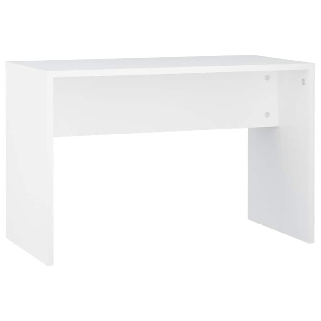 Juego de tocador con LED madera contrachapada blanco