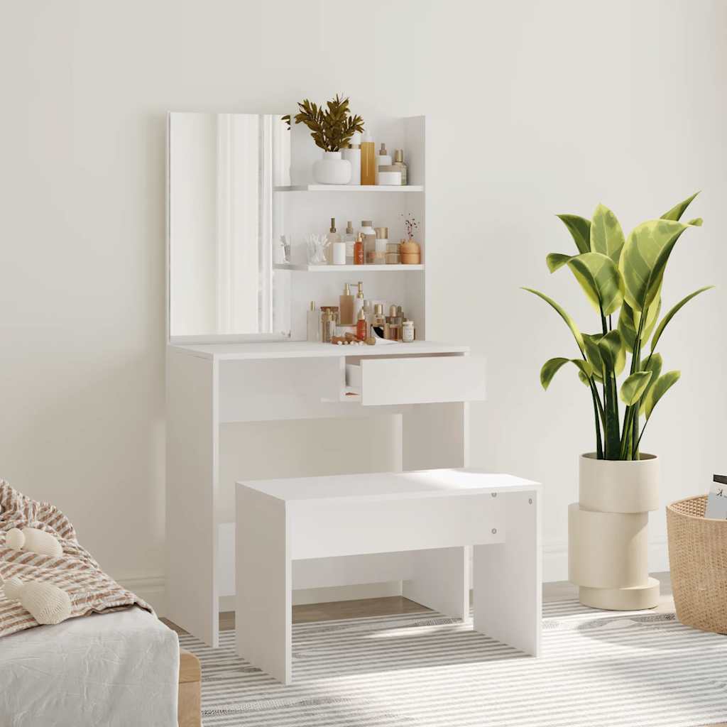 Juego de muebles de tocador negro 86,5x35x136 cm