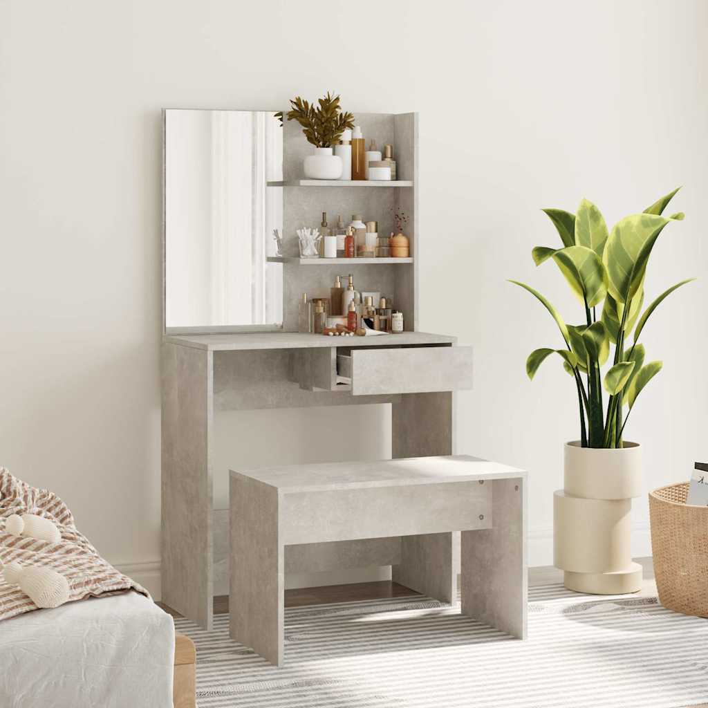 Juego de muebles de tocador negro 86,5x35x136 cm