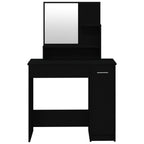 Juego de muebles de tocador negro 86,5x35x136 cm