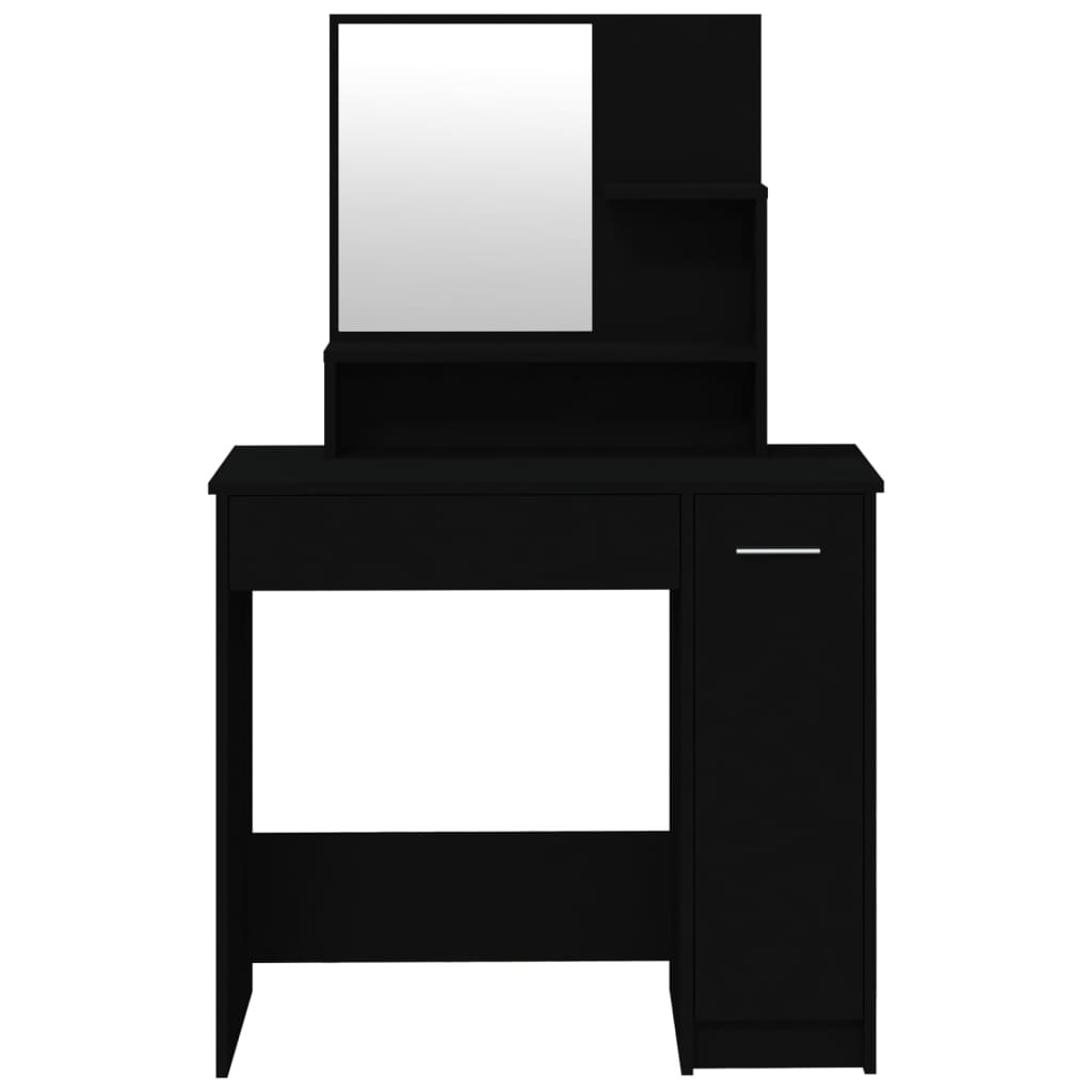Juego de muebles de tocador negro 86,5x35x136 cm