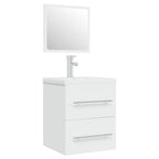 Mueble de baño con lavabo madera contrachapada blanco