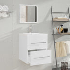 Mueble de baño con lavabo madera contrachapada blanco