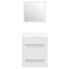 Mueble de baño con lavabo madera contrachapada blanco