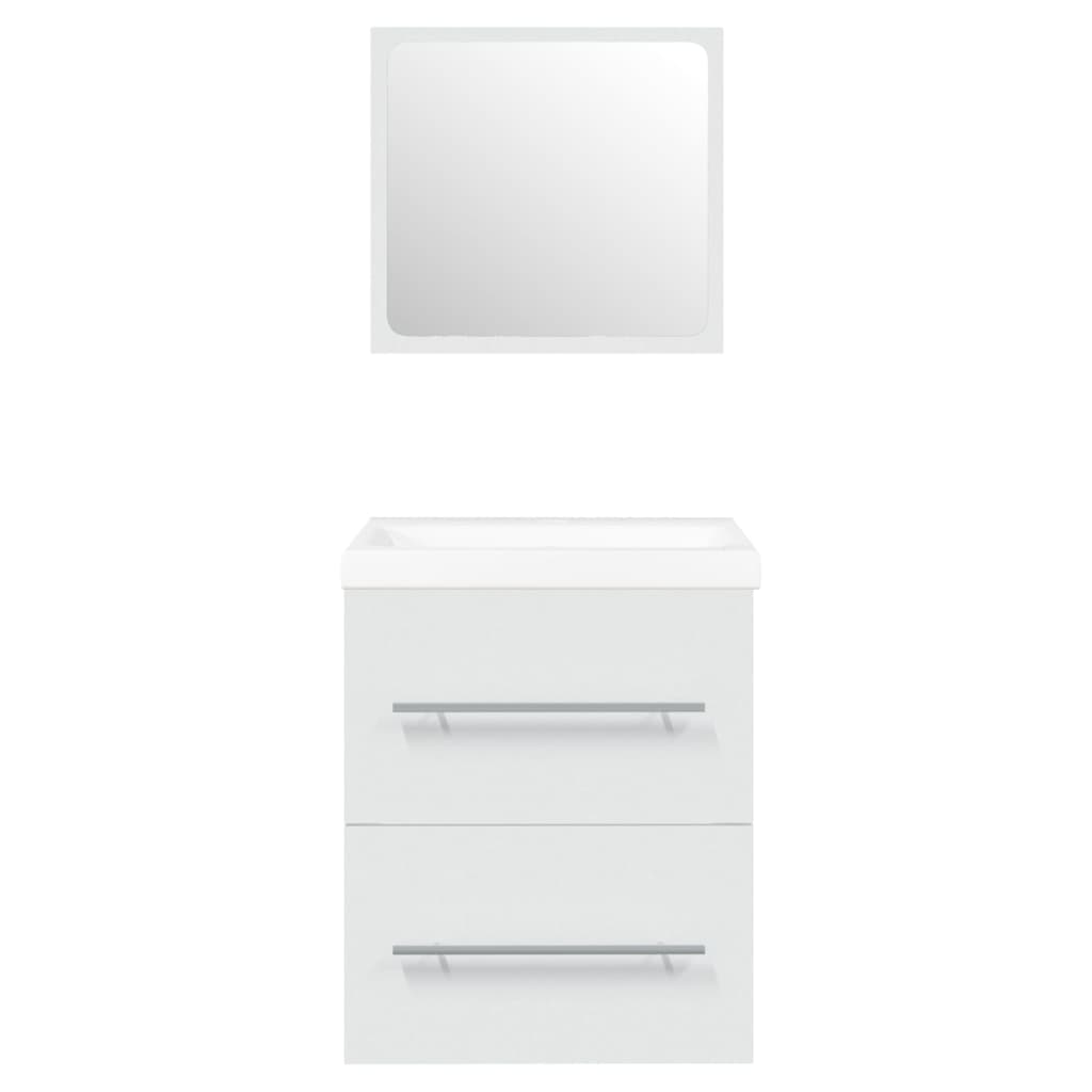 Mueble de baño con lavabo madera contrachapada blanco