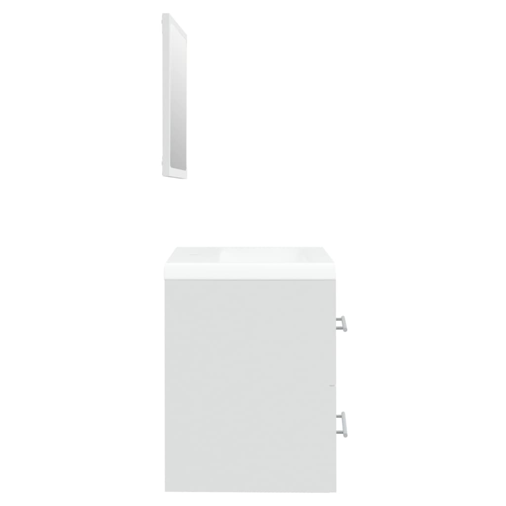 Mueble de baño con lavabo madera contrachapada blanco