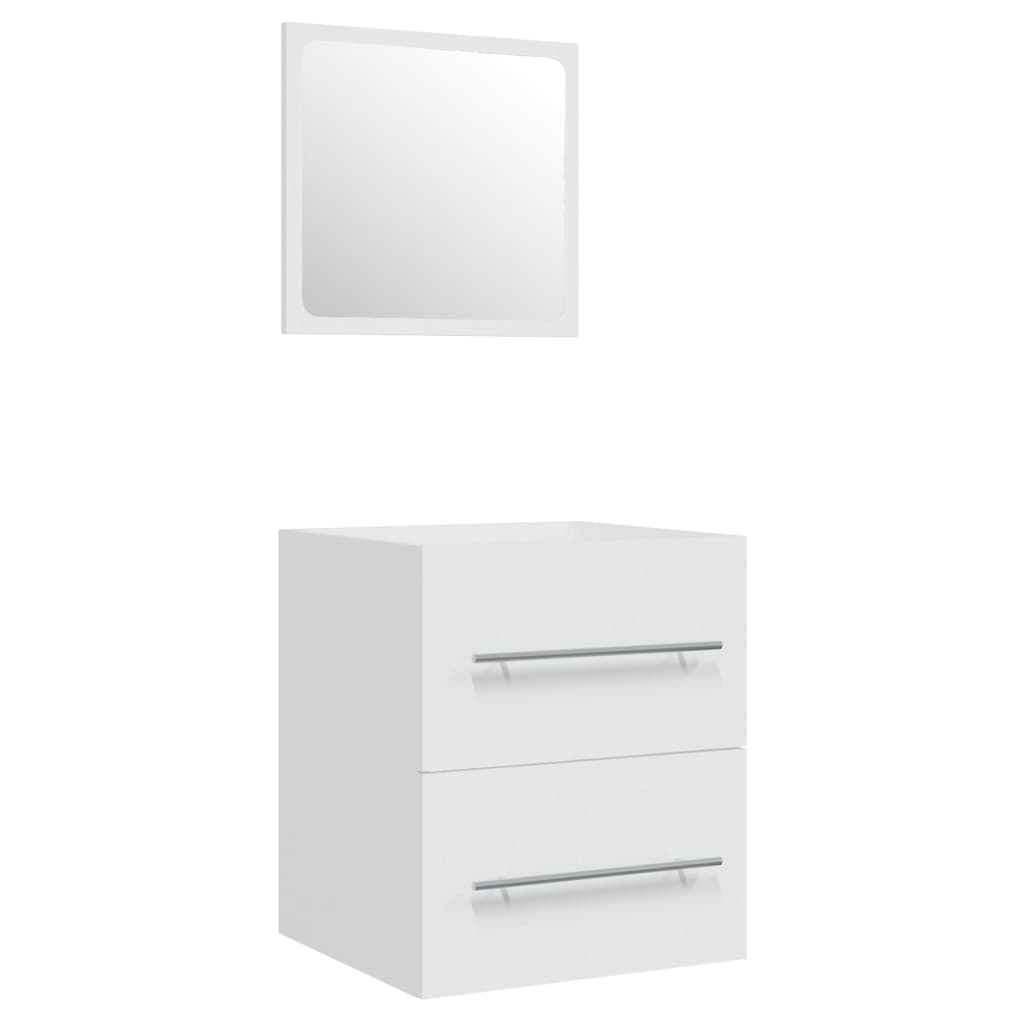 Mueble de baño con lavabo madera contrachapada blanco