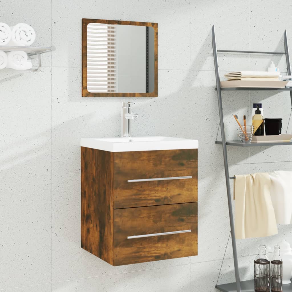 Mueble de baño con lavabo madera contrachapada blanco