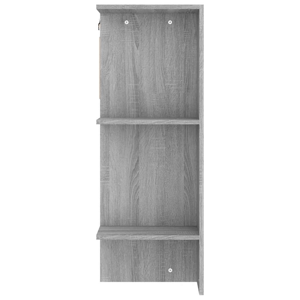 Mueble de recibidor 2 uds madera contrachapada gris Sonoma