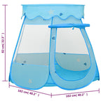 Tienda de juegos para niños azul 102x102x82 cm