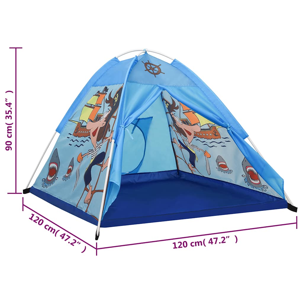 Tienda de juegos para niños azul 120x120x90 cm