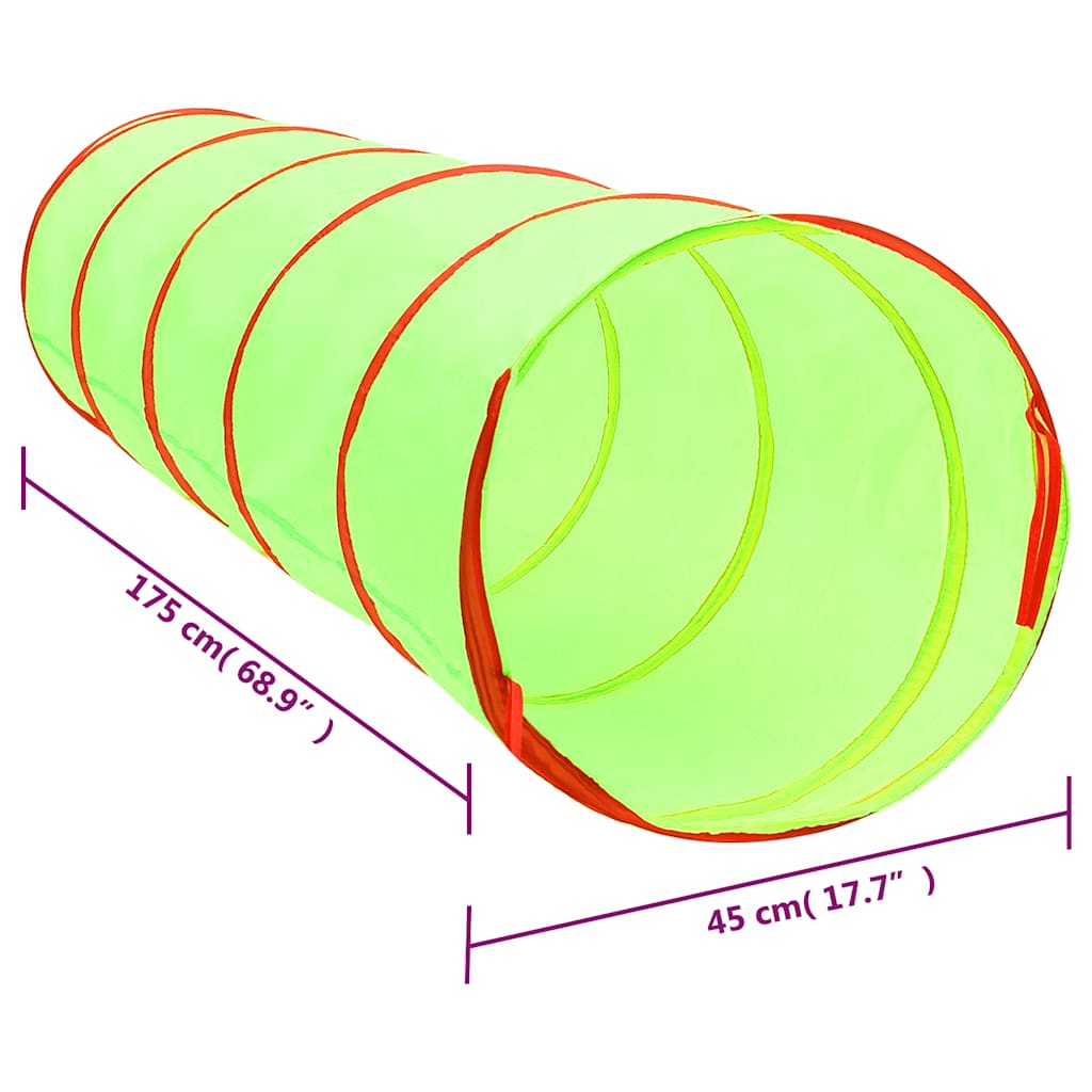 Túnel de juego para niños poliéster verde 175 cm