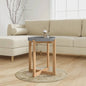 Mesa de centro madera contrachapada blanco 50x50x36 cm