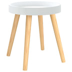 Mesa auxiliar madera contrachapada y pino blanco 38x38x40 cm