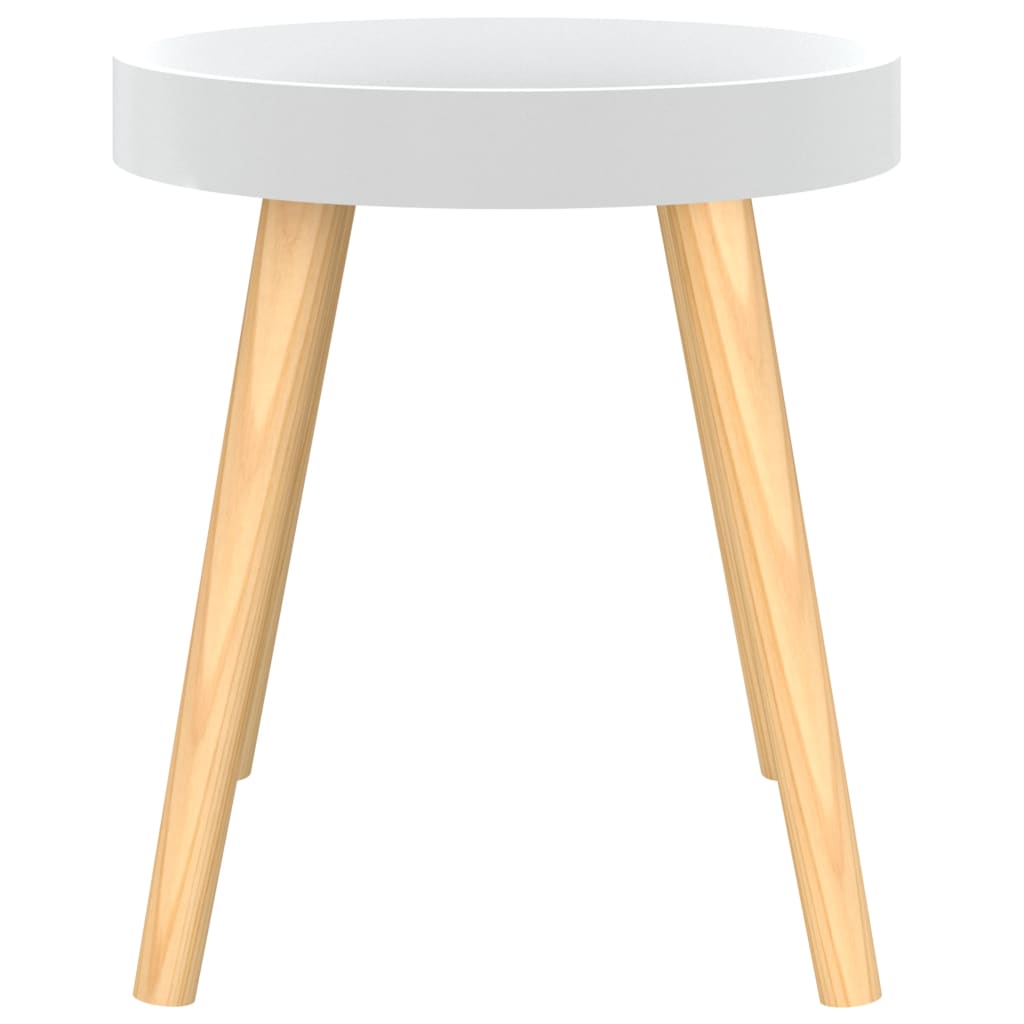 Mesa auxiliar madera contrachapada y pino blanco 38x38x40 cm
