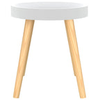 Mesa auxiliar madera contrachapada y pino blanco 38x38x40 cm
