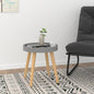 Mesa auxiliar madera contrachapada y pino blanco 38x38x40 cm