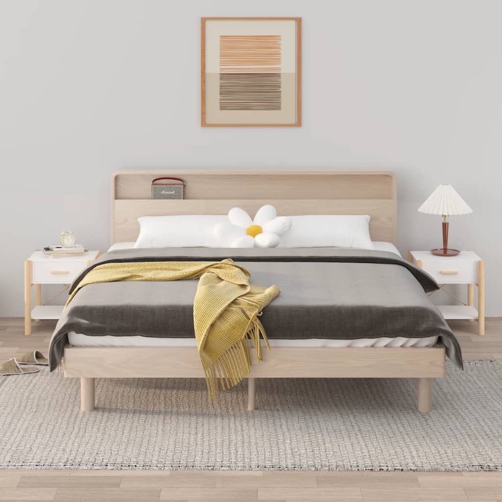 Mesitas de noche 2 uds madera contrachapada 42x38x45 cm