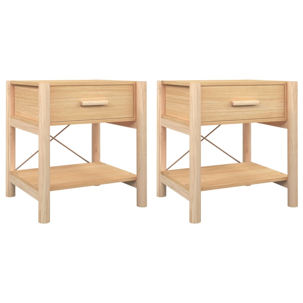Mesitas de noche 2 uds madera contrachapada 42x38x45 cm