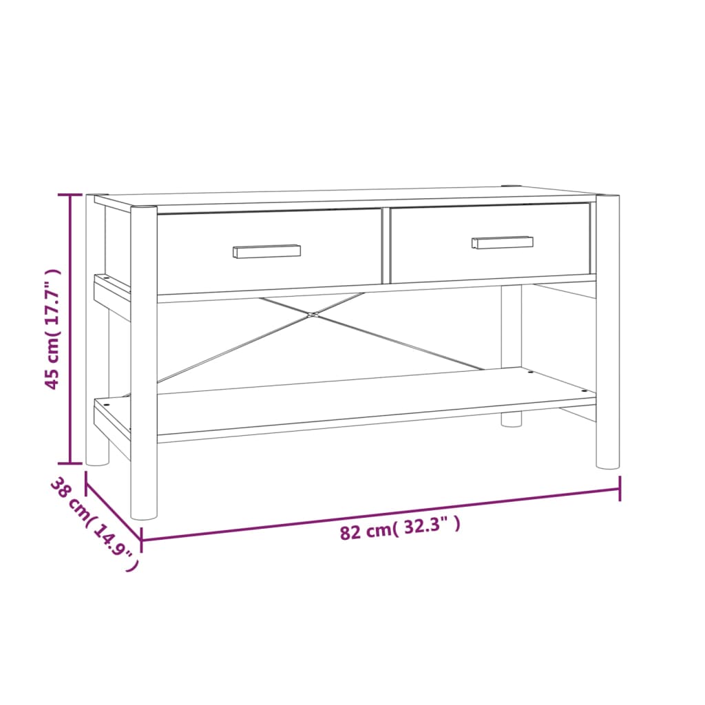 Mueble para TV madera contrachapada 82x38x45 cm