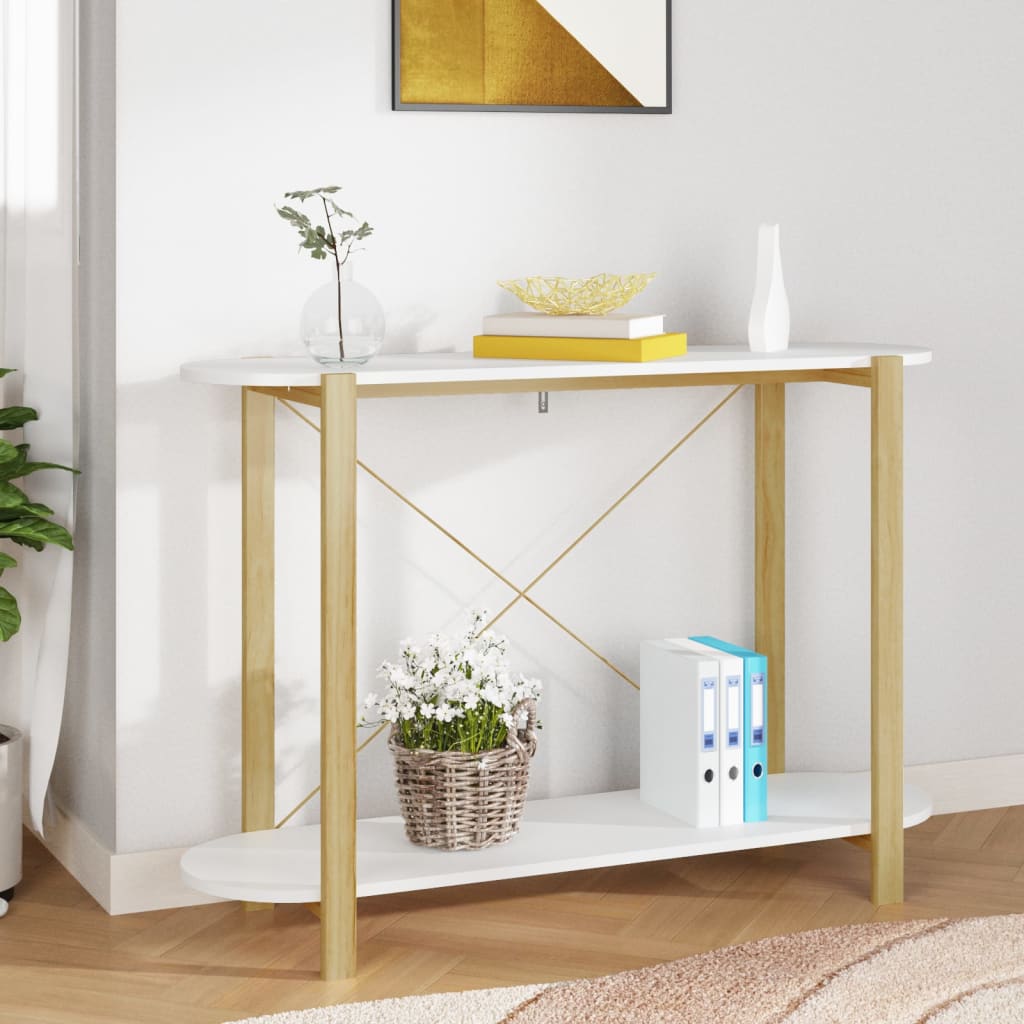 Mesa consola de madera contrachapada 110x38x75 cm