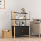 Aparador alto de madera contrachapada gris Sonoma 60x36x110 cm