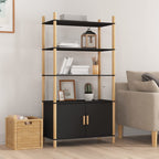 Aparador alto de madera contrachapada gris Sonoma 60x36x110 cm
