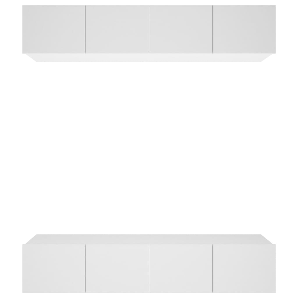 Muebles para TV 4 uds madera contrachapada blanco 80x30x30 cm