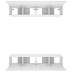Muebles para TV 4 uds madera contrachapada blanco 80x30x30 cm