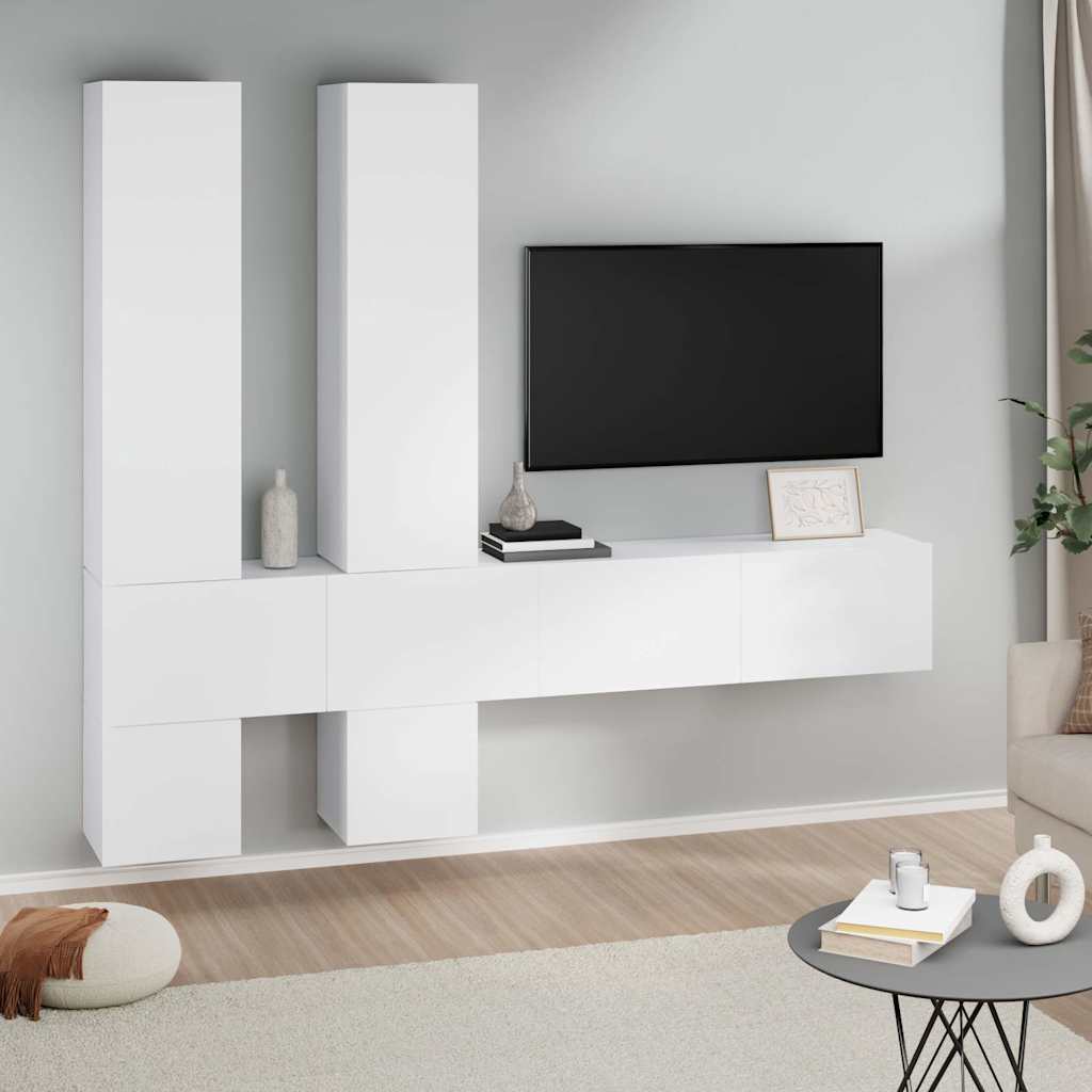Juego de muebles de pared para TV contrachapado gris Sonoma