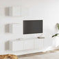 Set de muebles de TV 4 pzas madera contrachapada gris hormigón