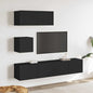Set de muebles de TV 4 pzas madera contrachapada gris hormigón
